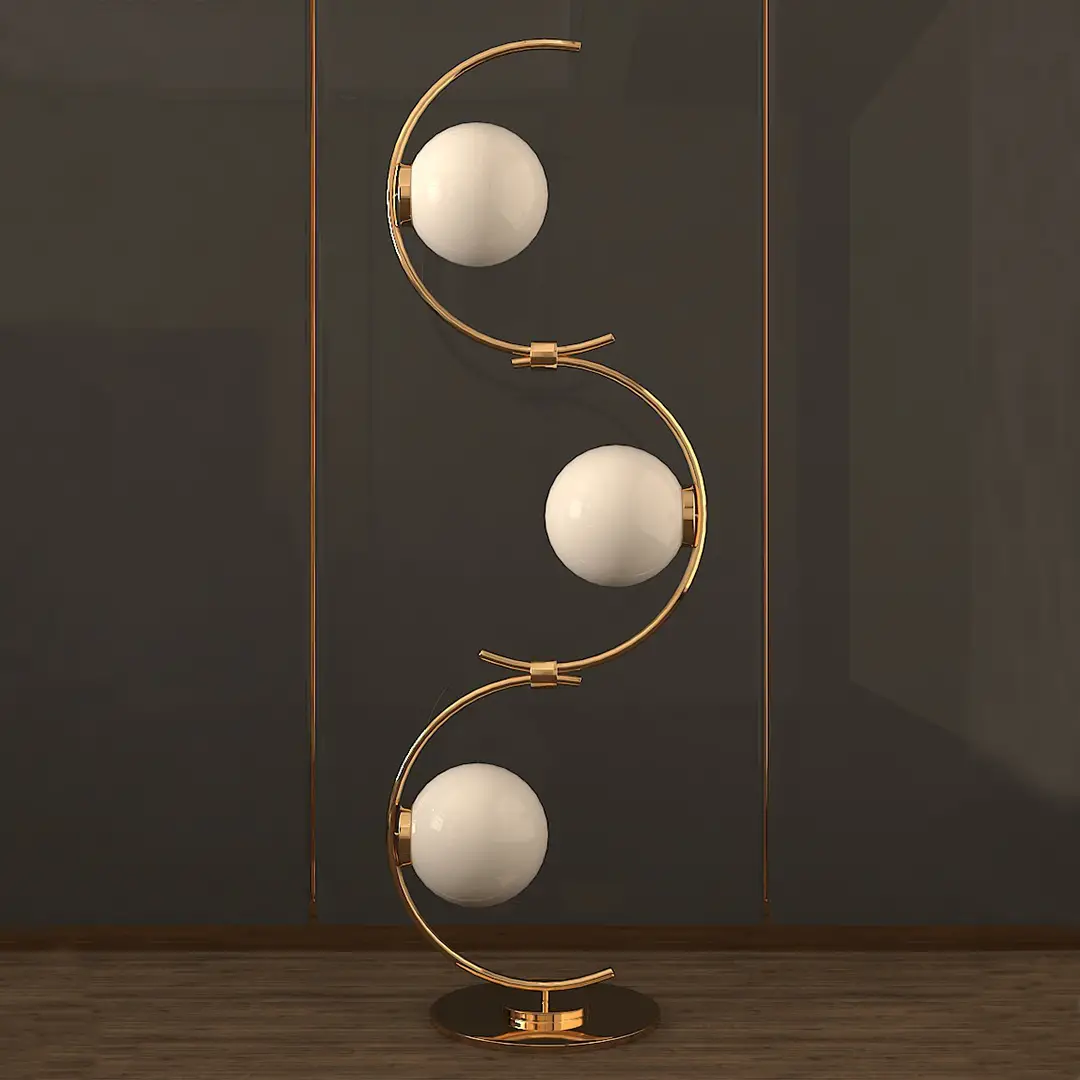 Metstar Metal Sarı Kaplama Lambader