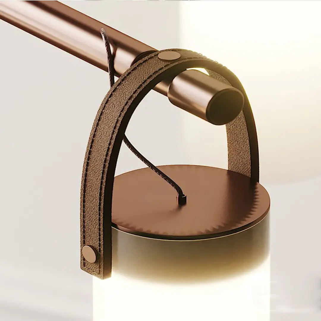 Metstar Deri detaylı Bronz Kaplama Sarkıt