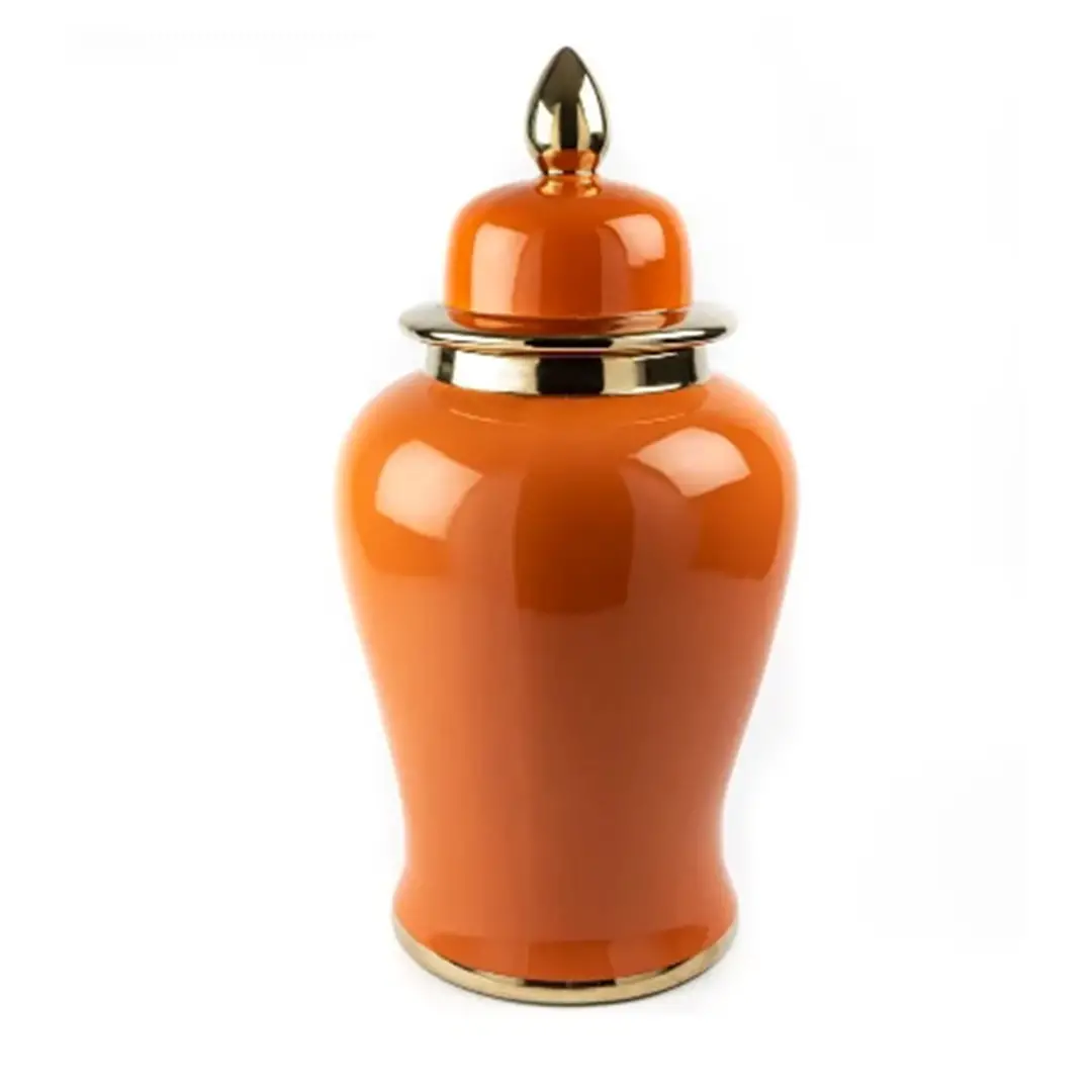 ALTIN DETAYLI KAPAKLI VAZO