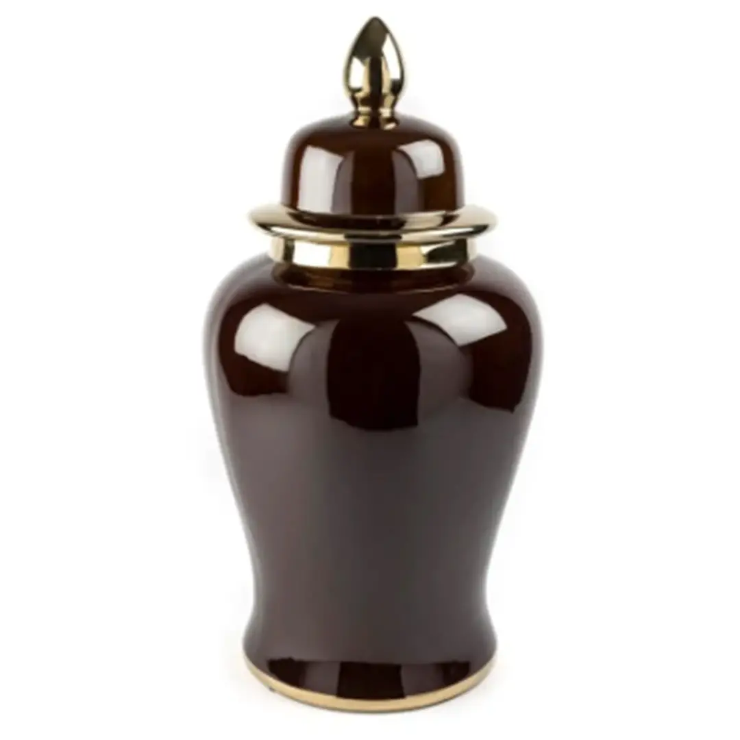 ALTIN DETAYLI KAPAKLI VAZO