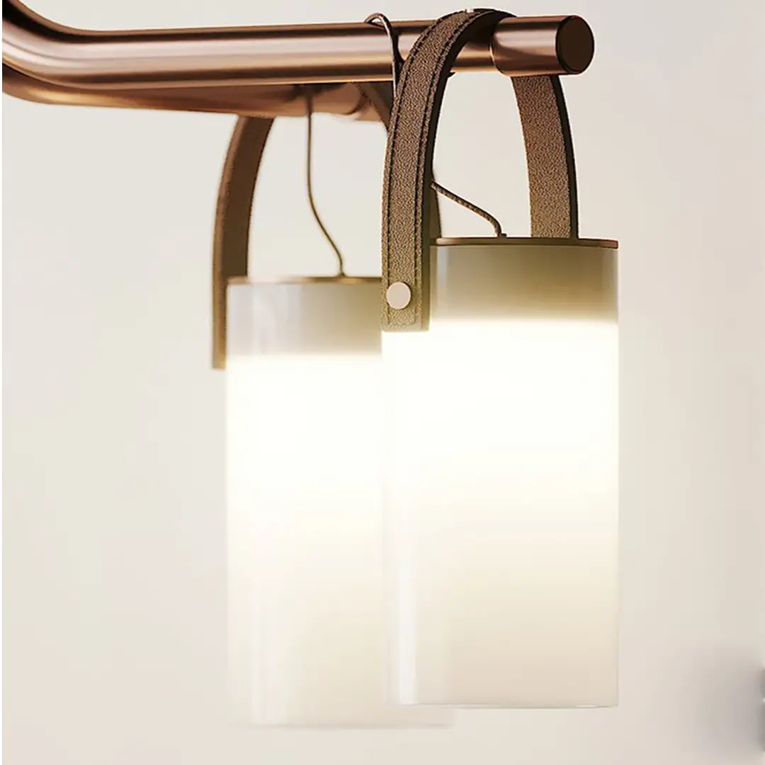 Metstar Deri detaylı Bronz Kaplama Sarkıt