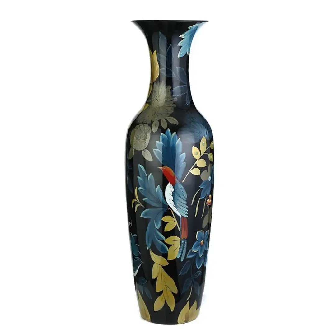 LACIVERT  DESENLİ UZUN VAZO