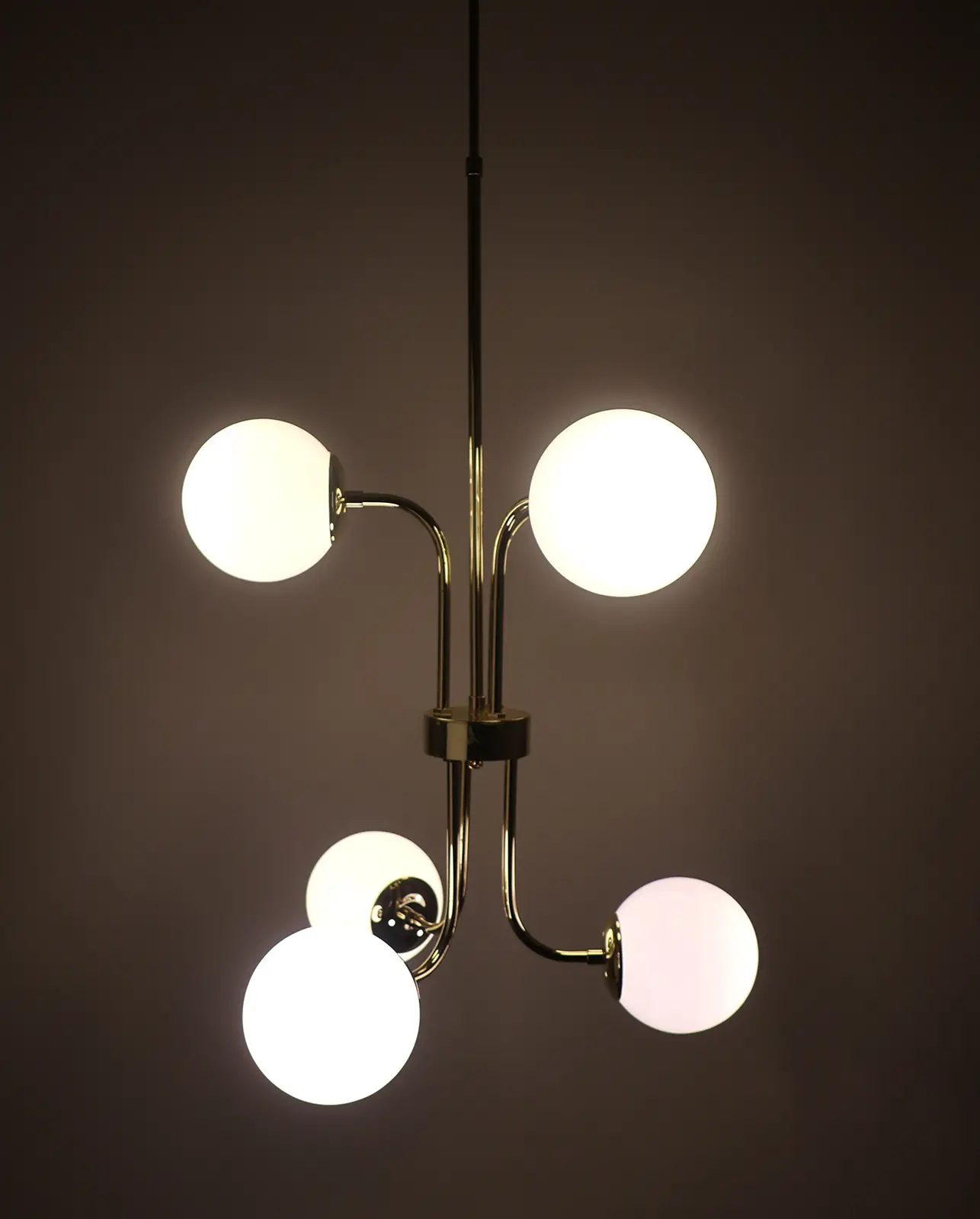 Modern Parlak Sarı Kaplama Metal Sarkıt