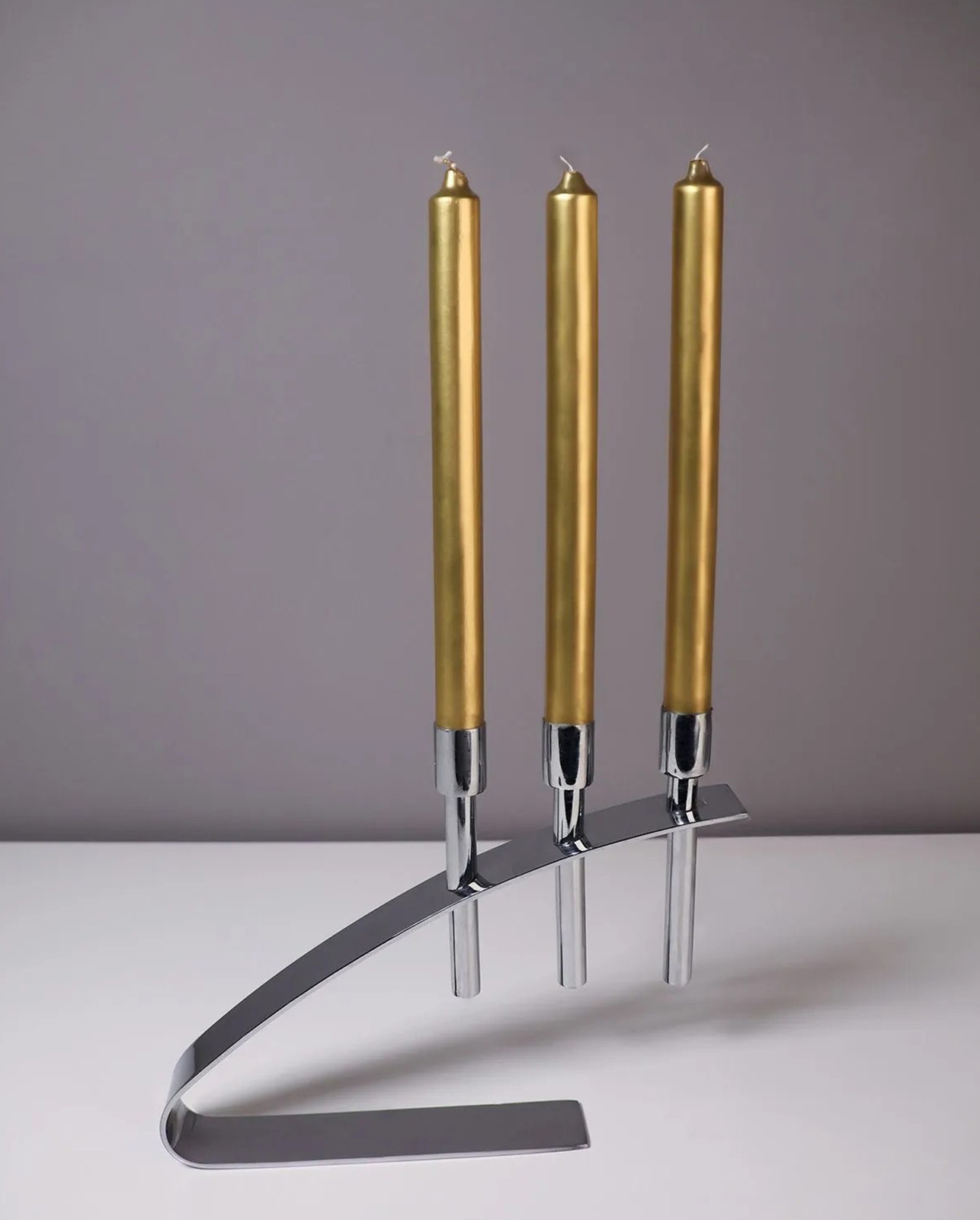 Dekoratif Metal Şamdan Mumluk