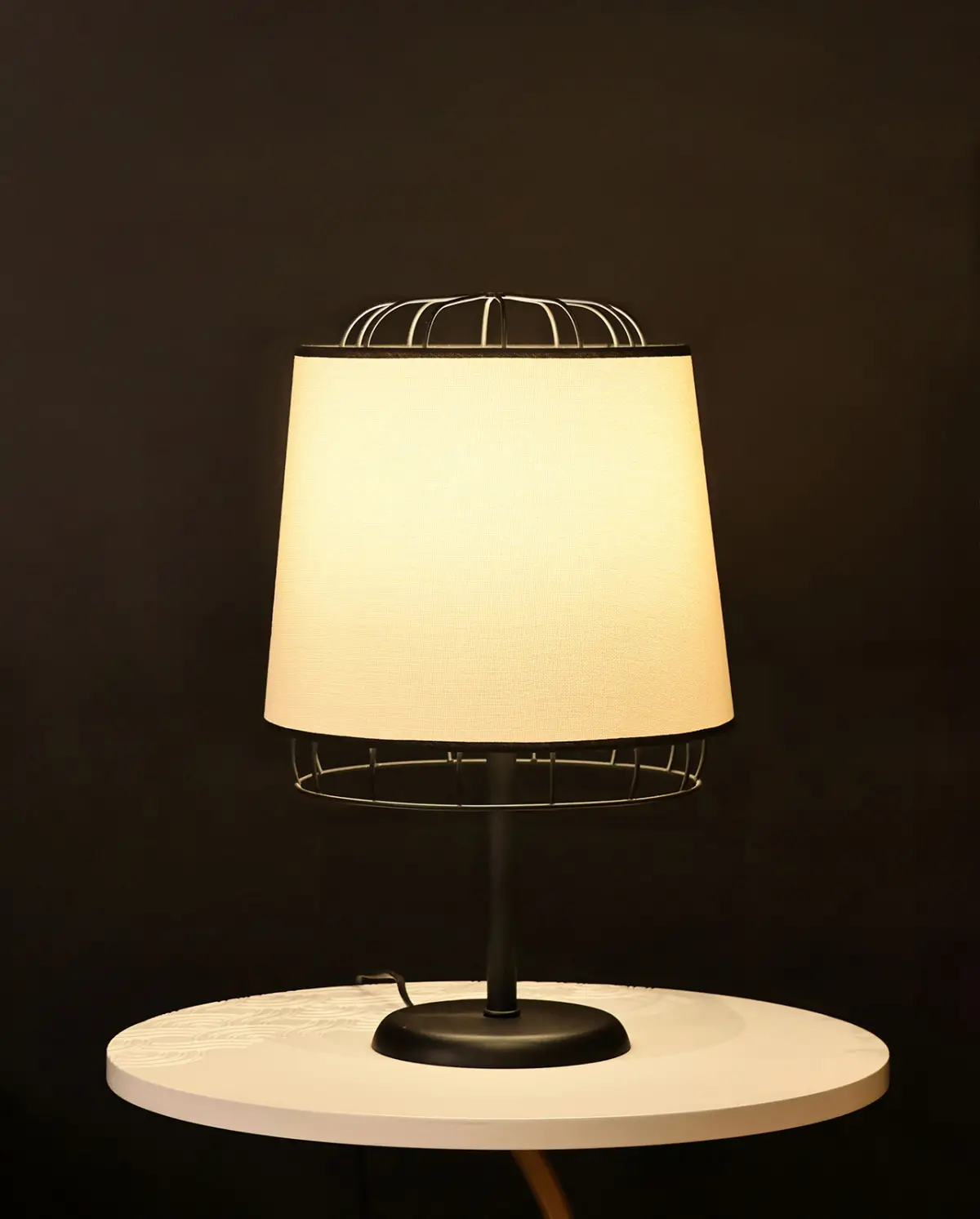 Arvent Kafes Detaylı Metal Abajur