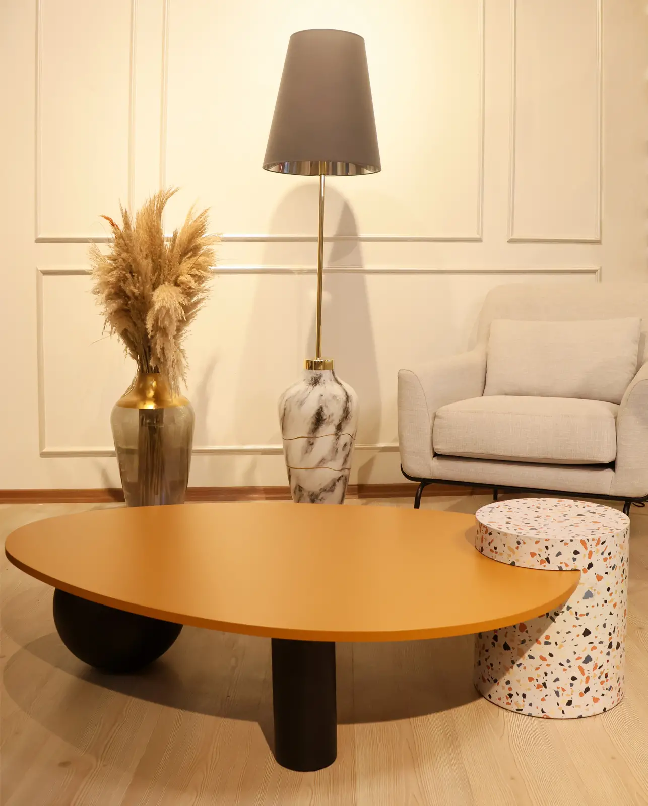 Mozaik Boyama MDF Ahşap Orta Sehpa