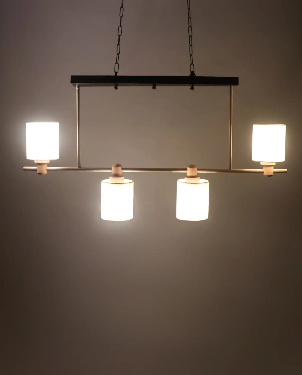 Modern Açık Kahve Statik Boyalı Ahşap detaylı Metal Sarkıt