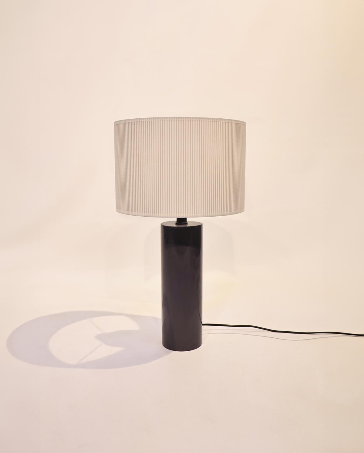 Vivid Boya Kaplama Kumaş Şapkalı Metal Abajur