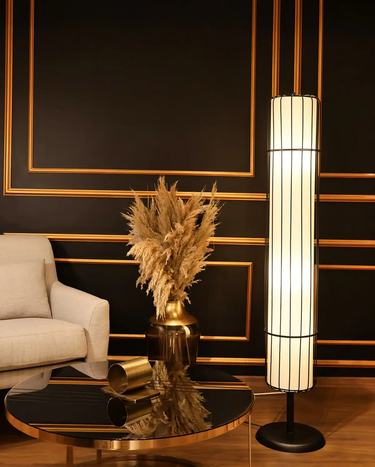 Arvent Tek Ayaklı Metal Kafes Lambader