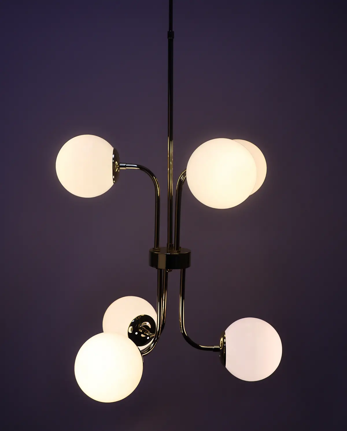 Modern Parlak Sarı Kaplama Metal Sarkıt