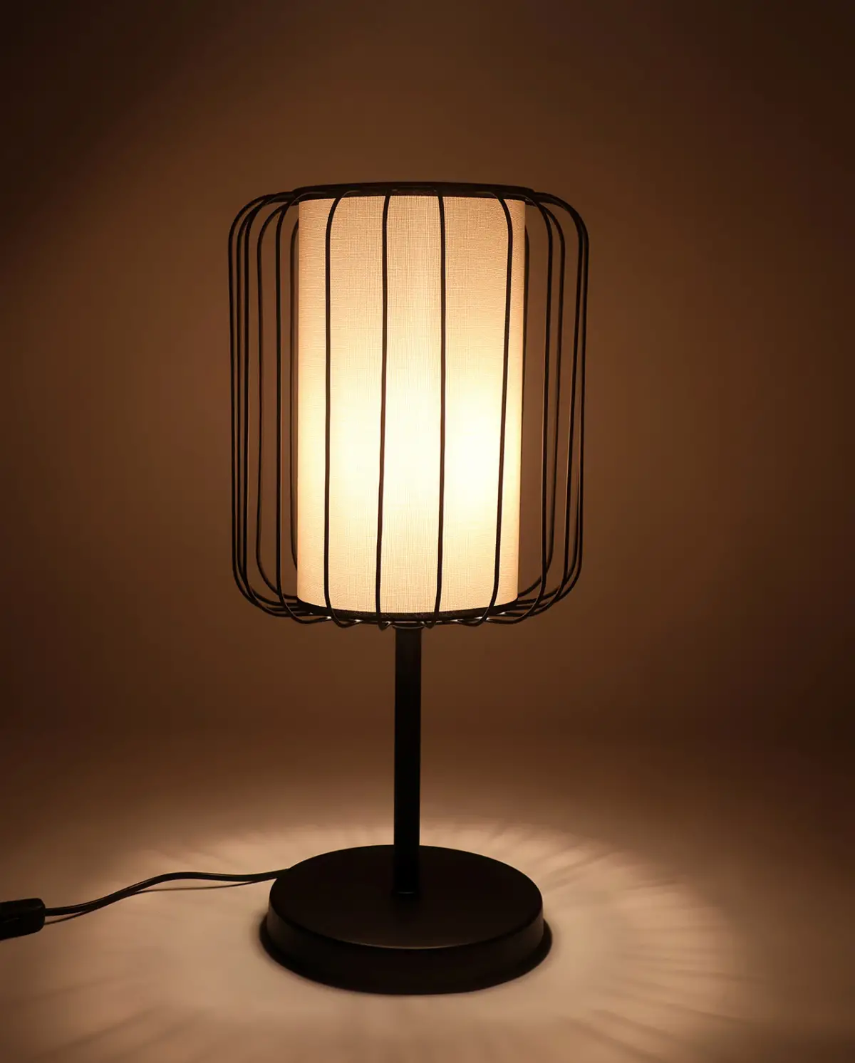 Arvent Tek Ayaklı Metal Kafes Abajur