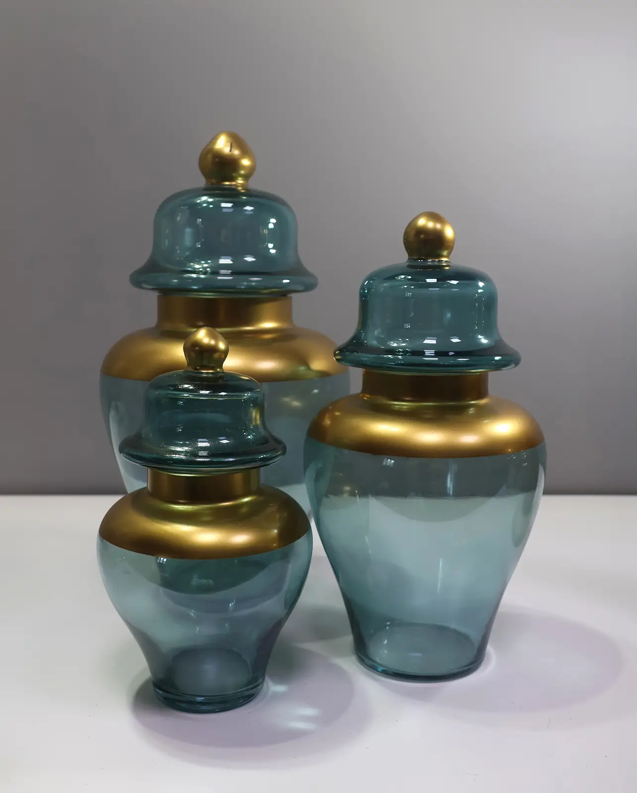 3'lü Özel El Yapımı Boyalı Vazo