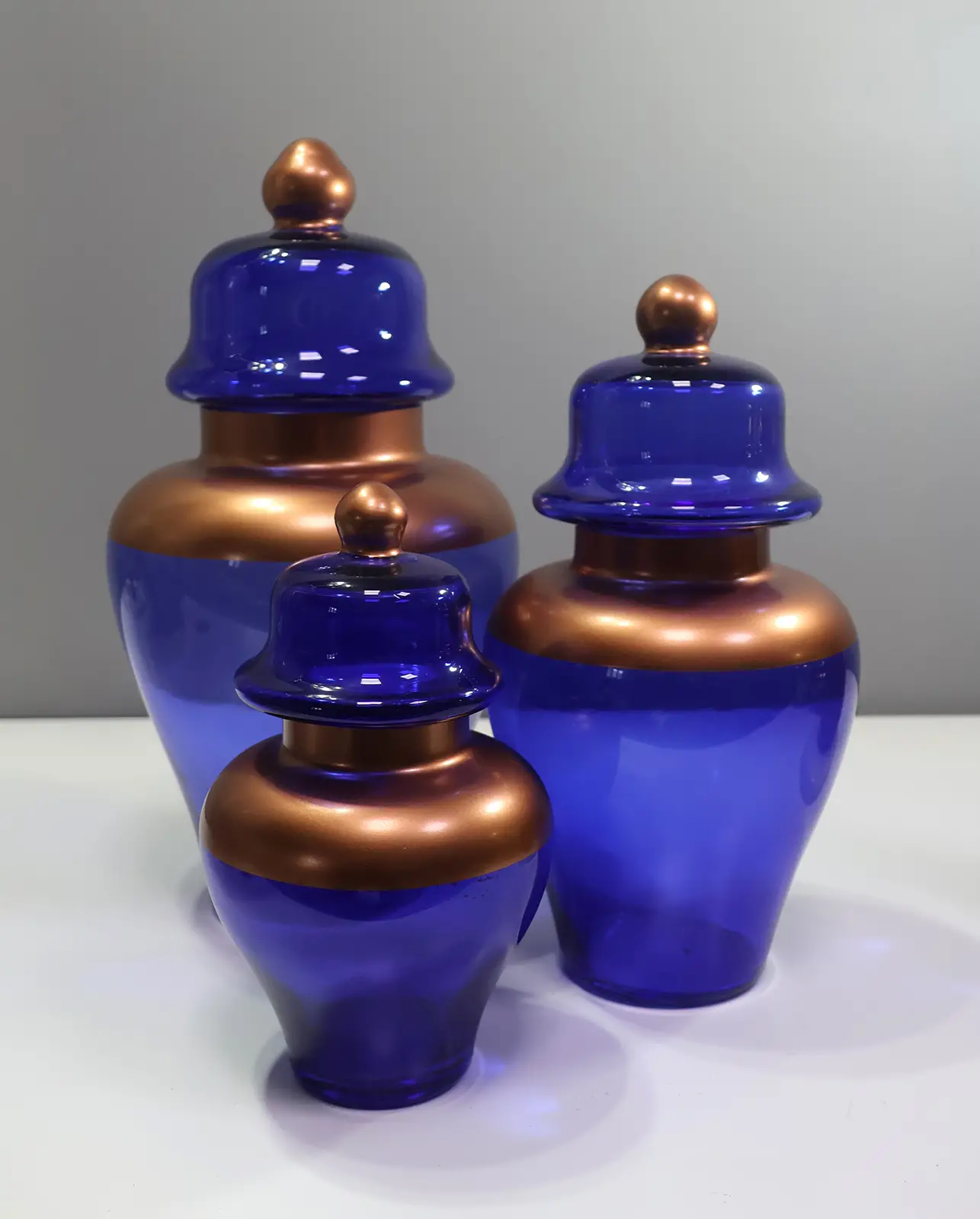 3'lü Özel El Yapımı Boyalı Vazo