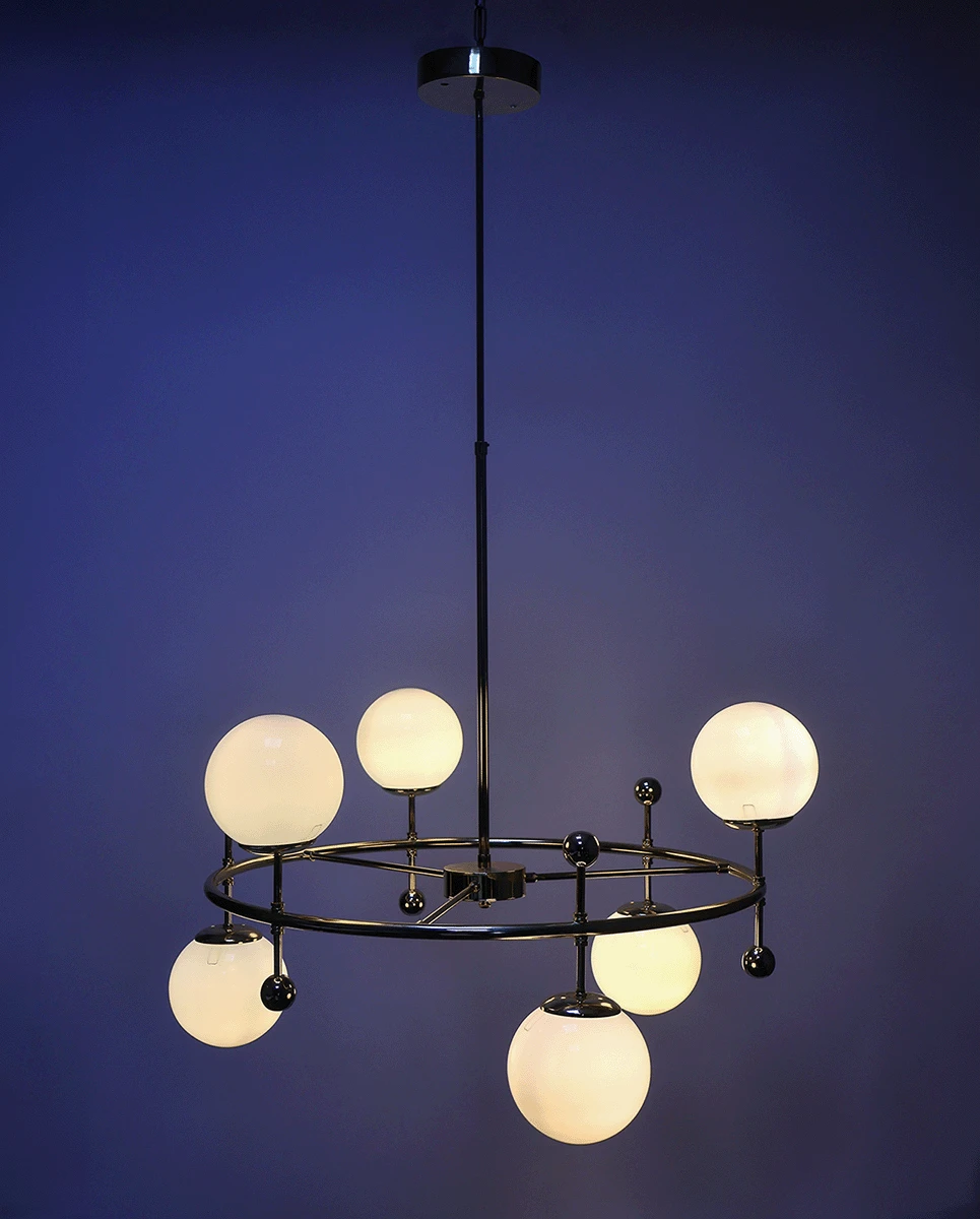 Modern Metal Salon Yemek Odası Sarı Parlak Kaplama Sarkıt