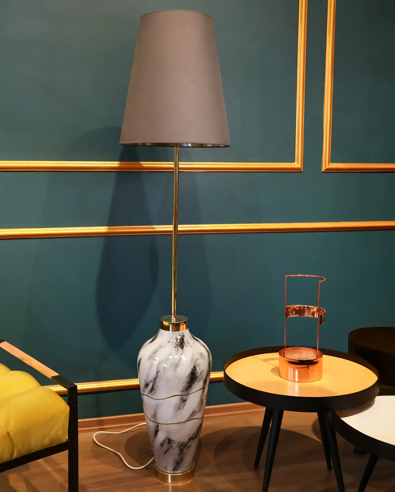 Gold Lüx Metal Lambader