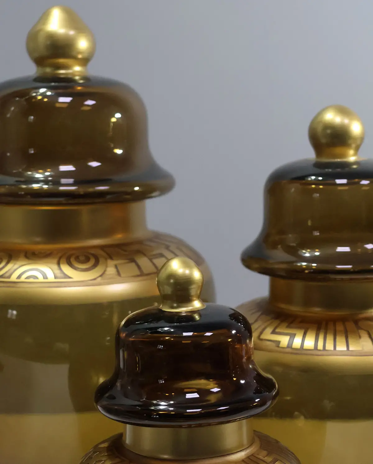 3'lü Özel El Yapımı Boyalı Vazo