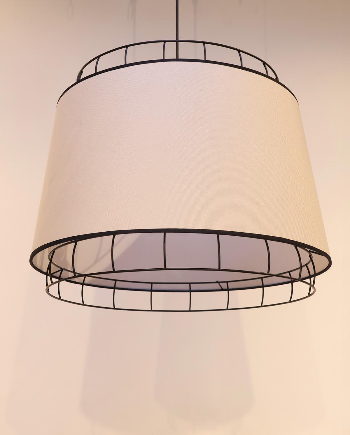 Kafes Detaylı Metal Tekli Siyah Sarkıt