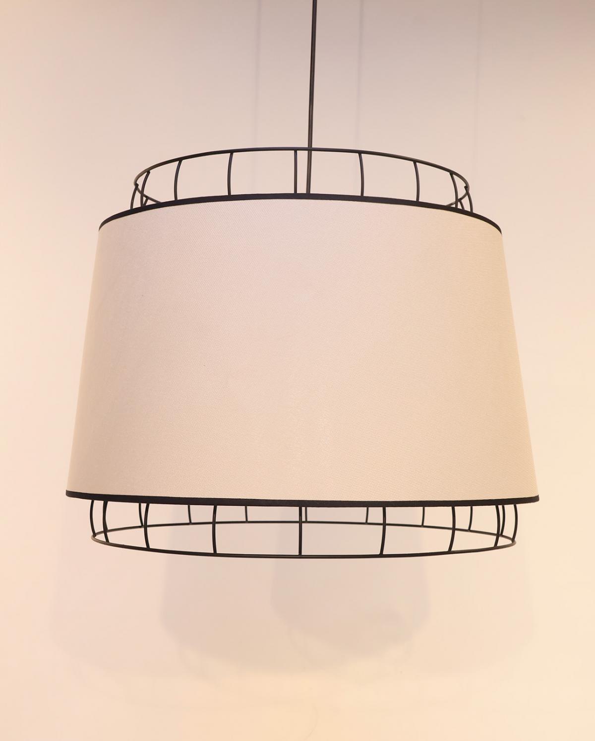 Kafes Detaylı Metal Tekli Siyah Sarkıt