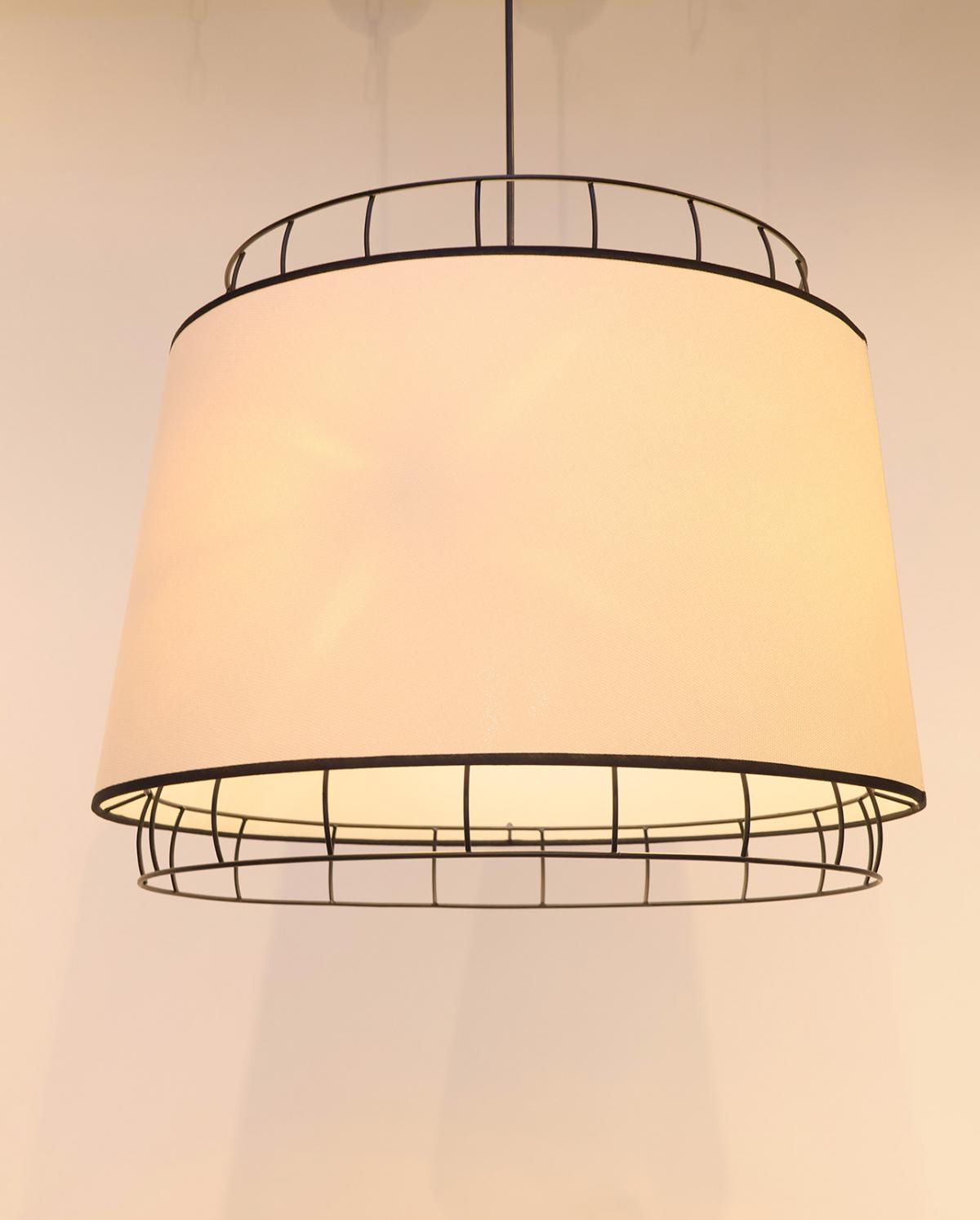 Kafes Detaylı Metal Tekli Siyah Sarkıt