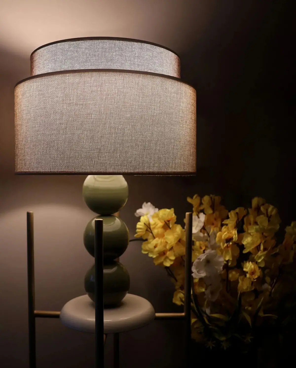 Lesion Yeşil Boyalı Metal Abajur