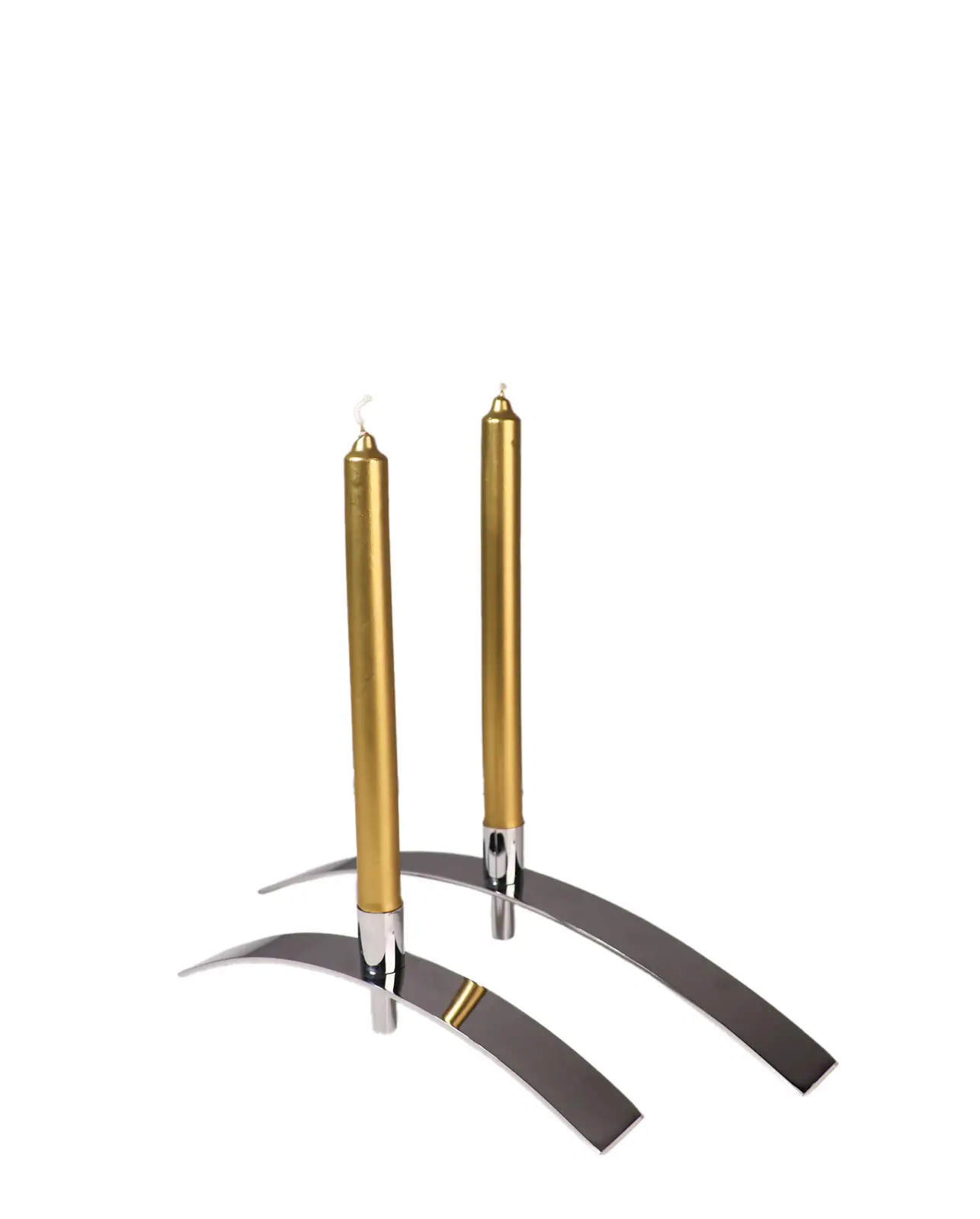 2'li Dekoratif Metal Şamdan Mumluk