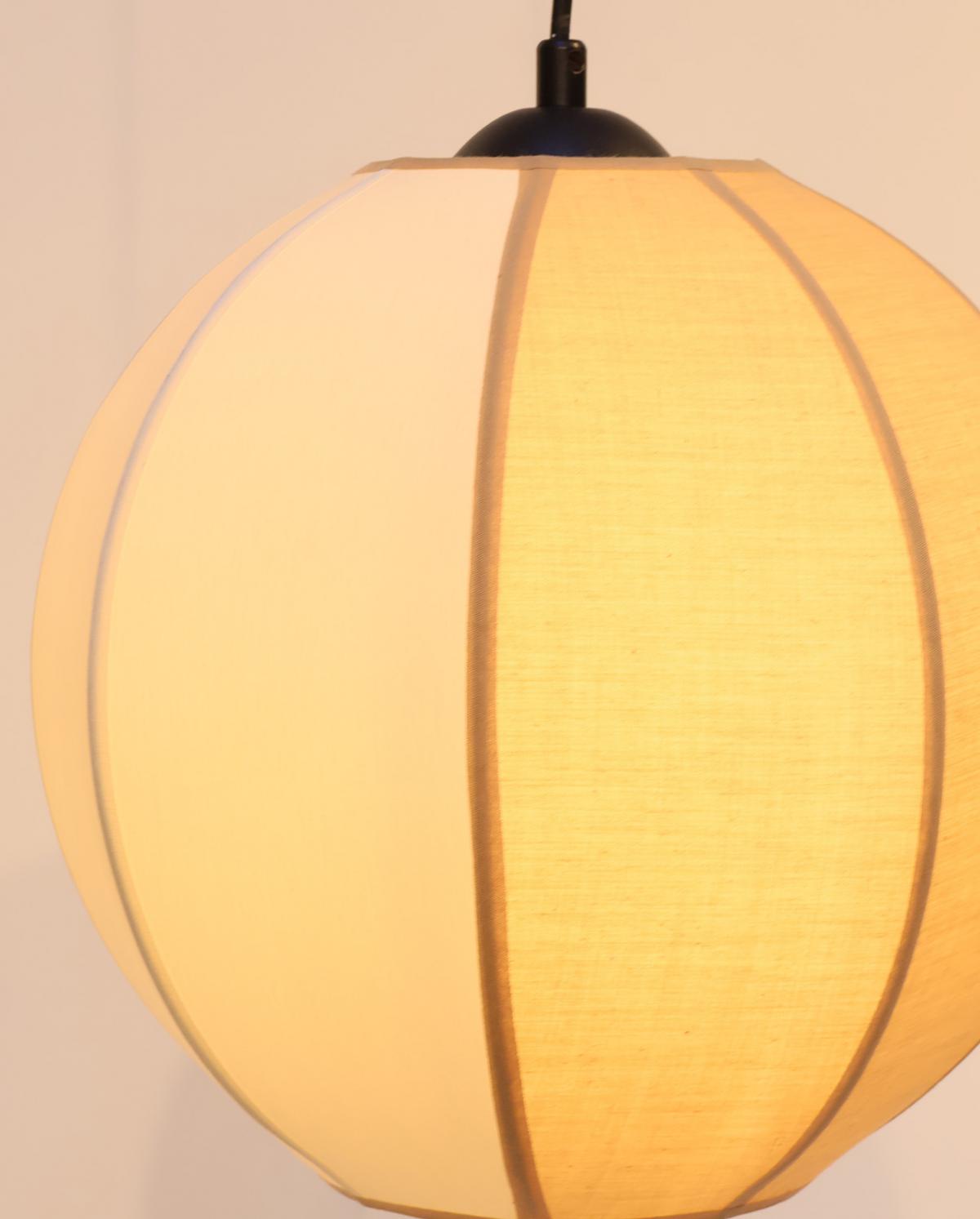 Beyaz Kahverengi Elips Tekli Kumaş Sarkıt