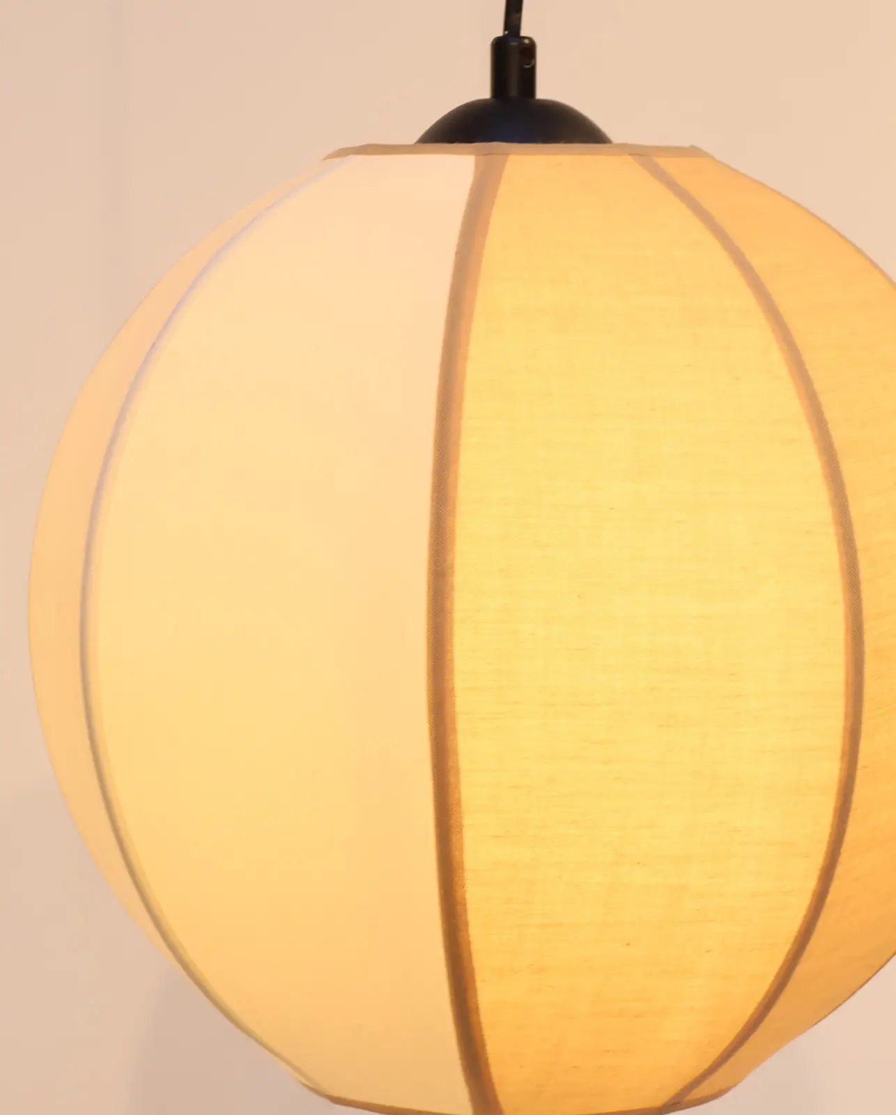 Beyaz Kahverengi Elips Tekli Kumaş Sarkıt