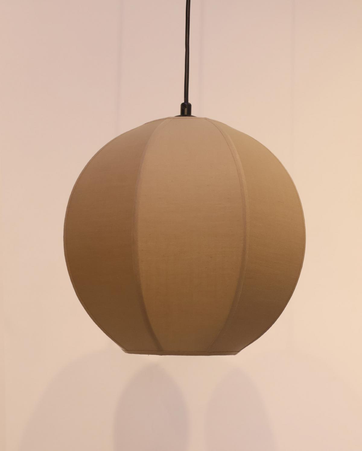 Beyaz Kahverengi Elips Tekli Kumaş Sarkıt