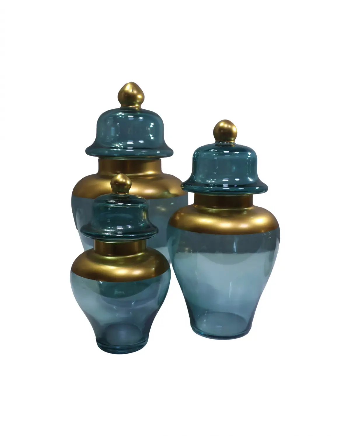 3'lü Özel El Yapımı Boyalı Vazo