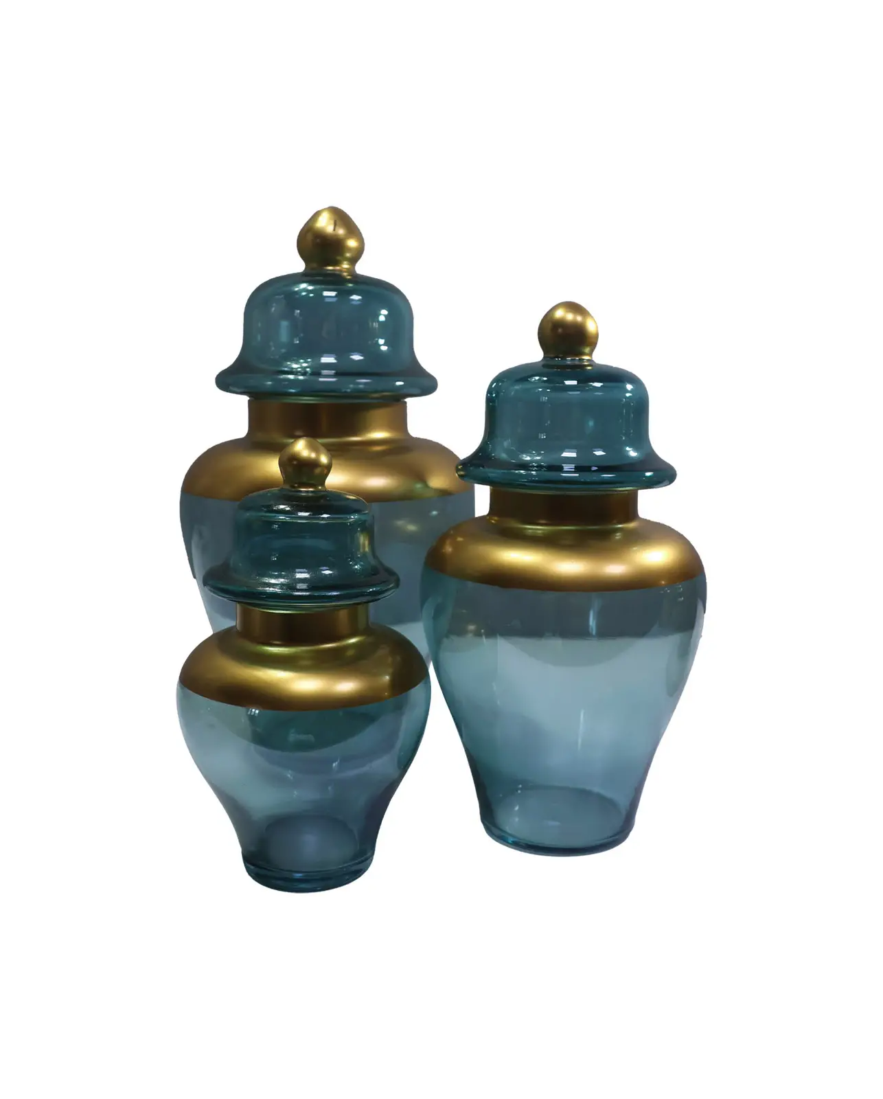 3'lü Özel El Yapımı Boyalı Vazo