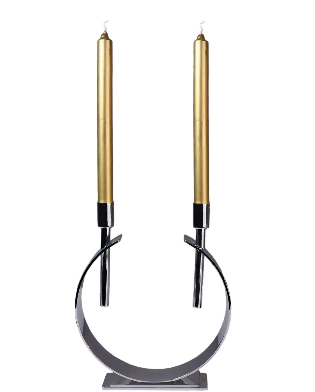 Dekoratif Metal Şamdan Mumluk