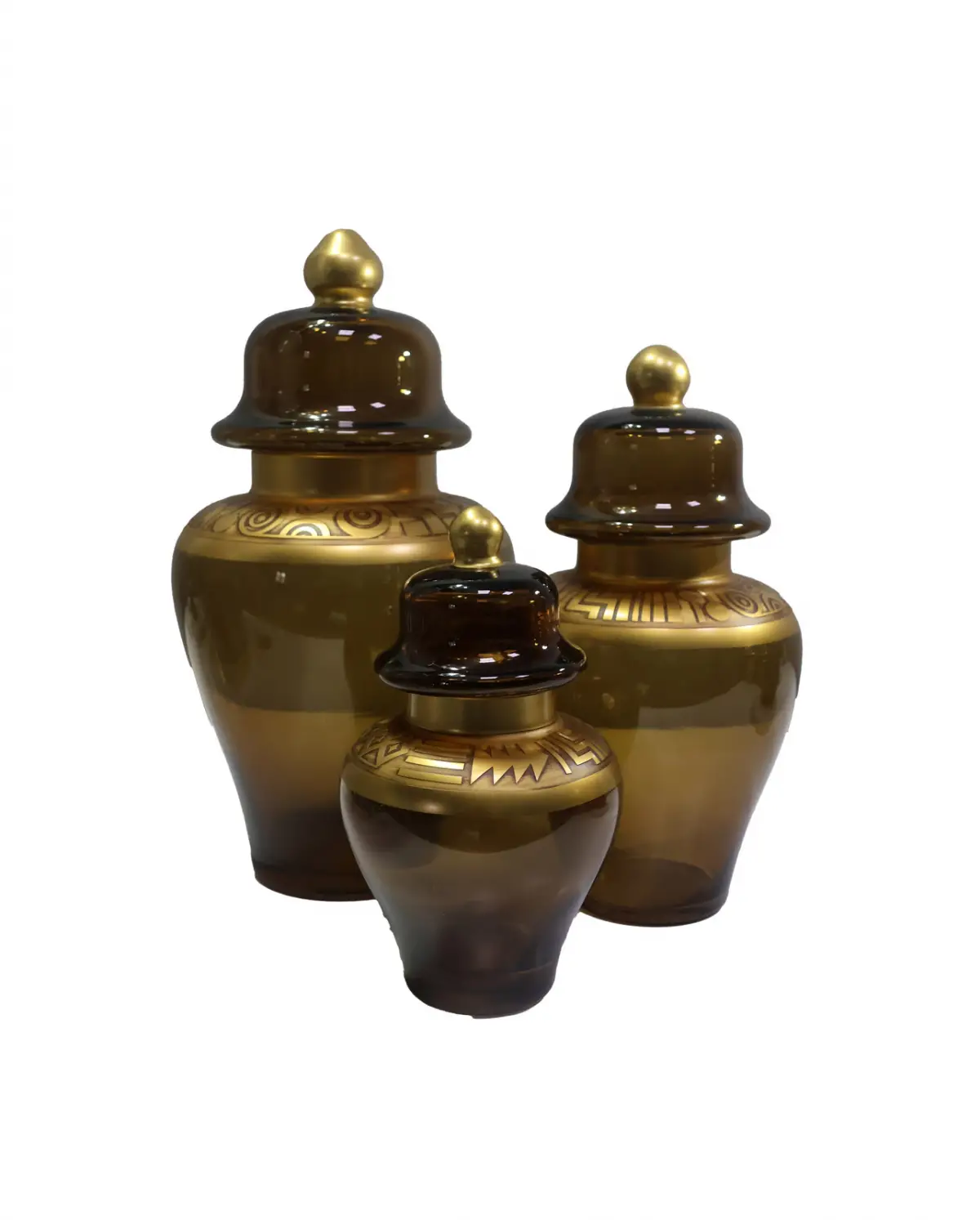 3'lü Özel El Yapımı Boyalı Vazo