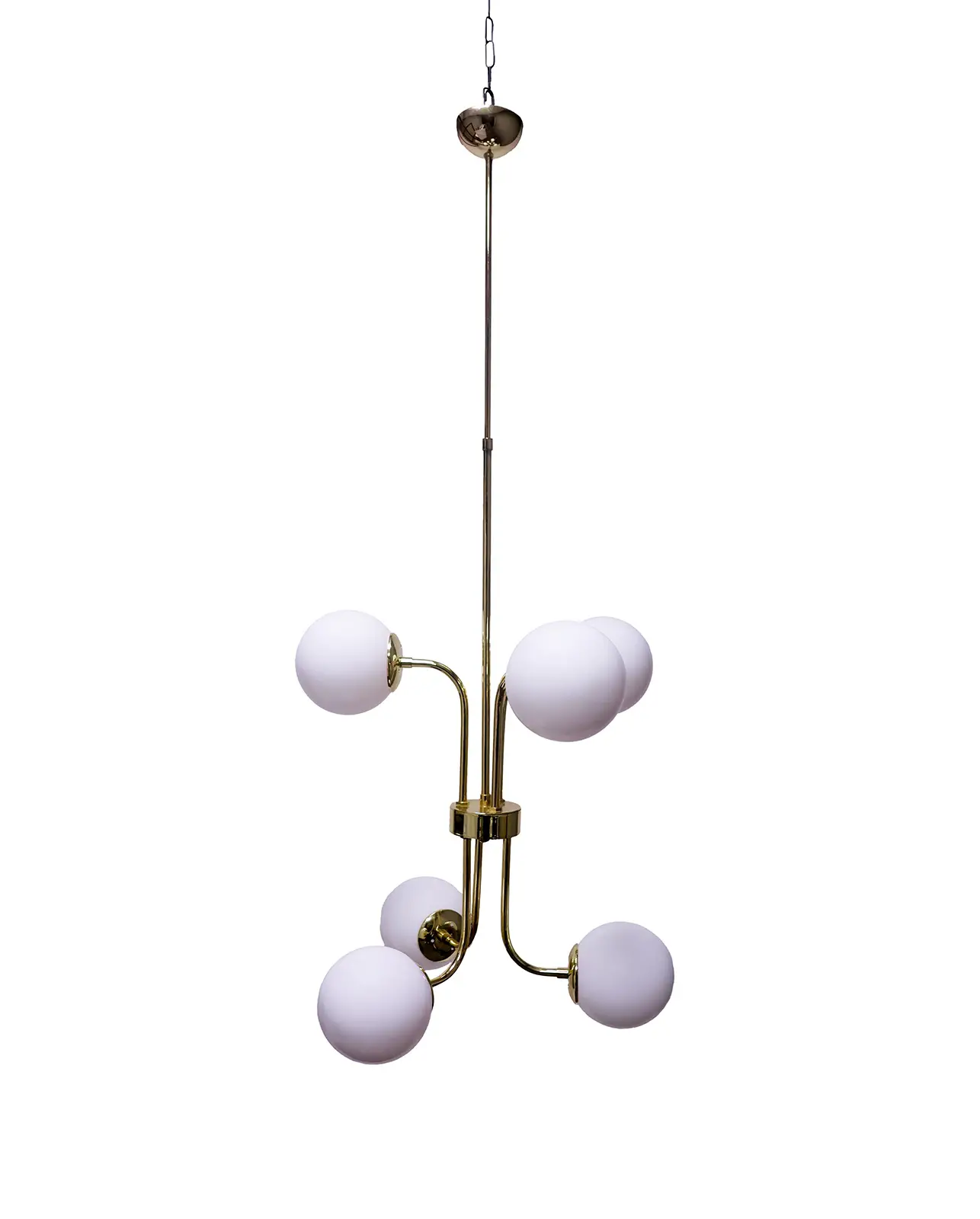 Modern Parlak Sarı Kaplama Metal Sarkıt