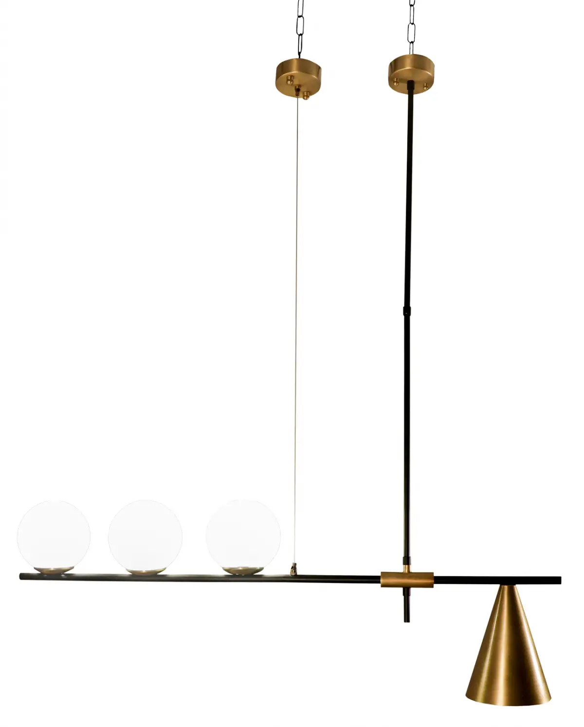 Modern Siyah Statik Boya Ve Eskitme Kaplamalı Metal Sarkıt