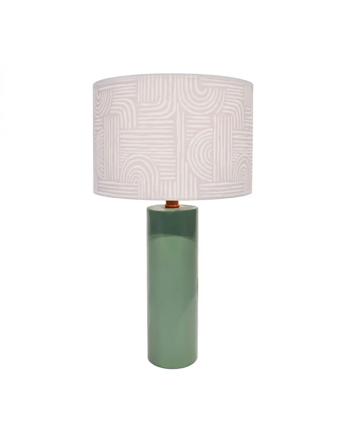 Vivid Boya Kaplama Kumaş Şapkalı Metal Abajur