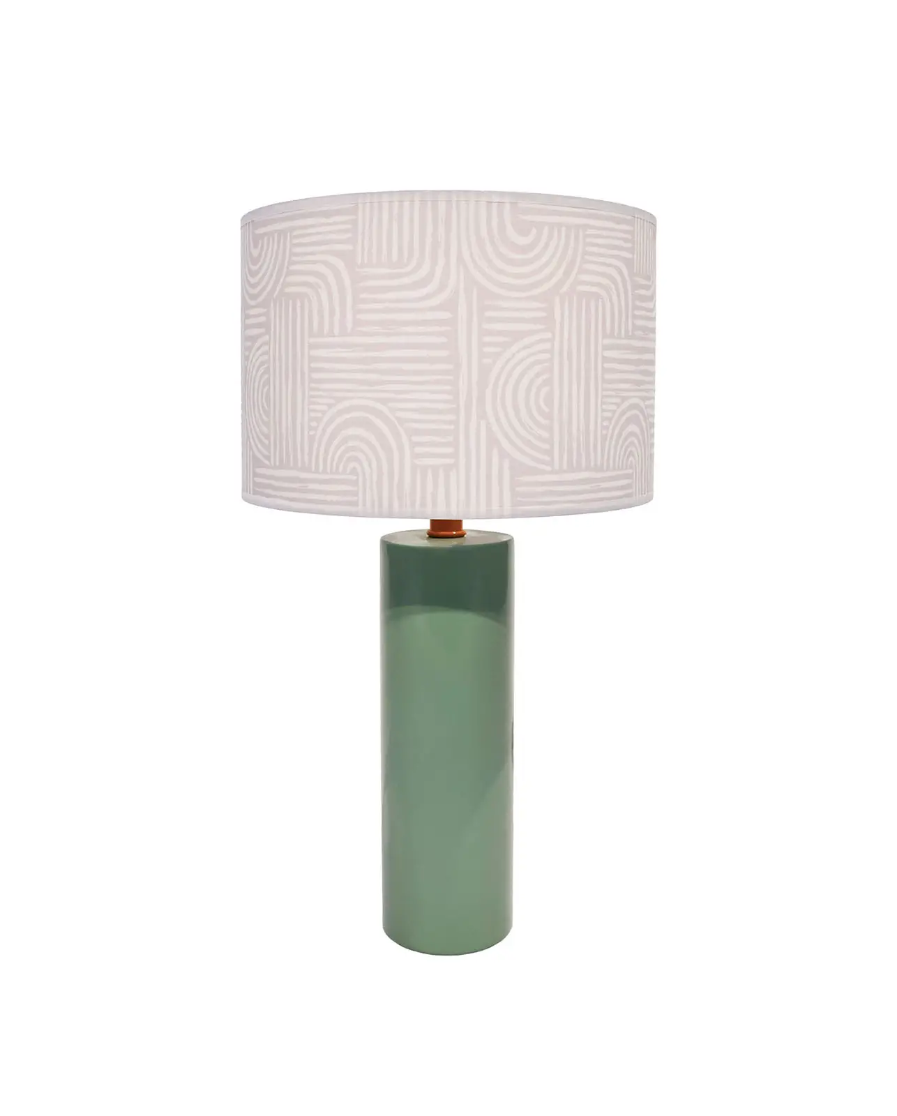 Vivid Boya Kaplama Kumaş Şapkalı Metal Abajur