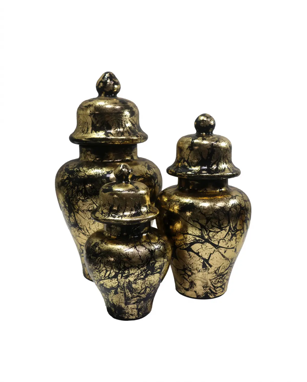 3'lü Özel El Yapımı Boyalı Vazo